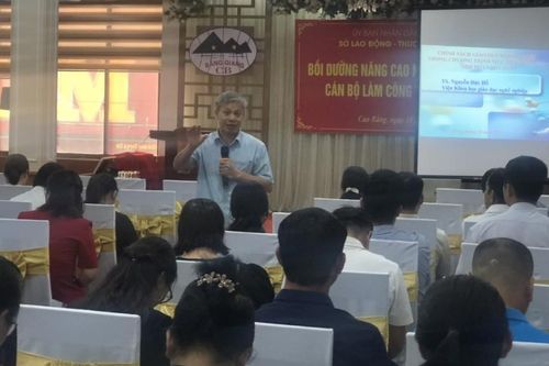 Tập huấn nâng cao năng lực cho 160 cán bộ cơ sở làm công tác tuyên truyền giáo dục nghề nghiệp