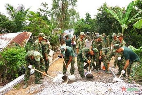 Quân dân chung sức, đồng lòng xây dựng nông thôn mới