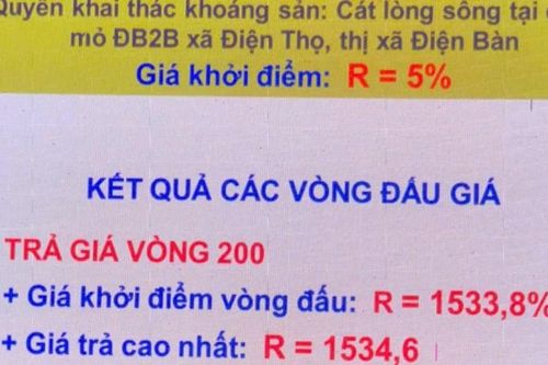 Chủ tịch tỉnh Quảng Nam yêu cầu Công an điều tra việc đấu giá mỏ cát giá cao bất thường