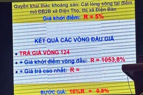 Quảng Nam: Điều tra đấu giá mỏ cát mở thầu từ 1,2 tỷ đồng lên hơn 370 tỷ đồng