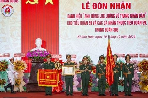 Phong tặng danh hiệu Anh hùng Lực lượng vũ trang Nhân dân cho Tiểu đoàn 59