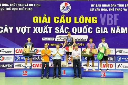 Trần Lê Mạnh An của Đồng Nai giành huy chương đồng đơn nam Giải Cầu lông các cây vợt xuất sắc quốc gia