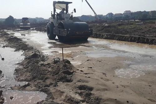 Thí điểm dùng cát biển làm vật liệu đắp nền tuyến cao tốc Nam Định - Thái Bình