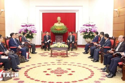 Đồng chí Nguyễn Xuân Thắng tiếp đoàn đại biểu Đảng Cộng sản Trung Quốc