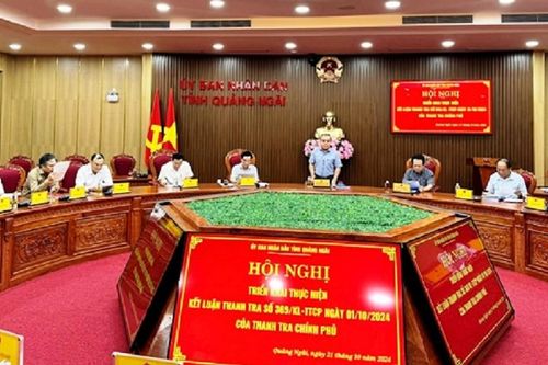 Quảng Ngãi triển khai thực hiện Kết luận của Thanh tra Chính phủ