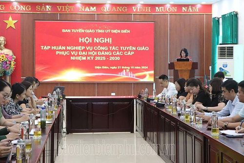 Tập huấn nghiệp vụ công tác tuyên giáo phục vụ Đại hội Đảng các cấp