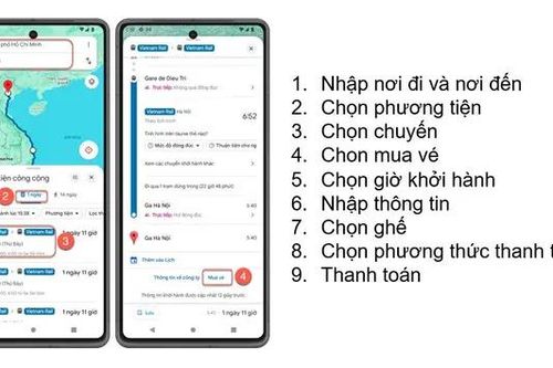 Đường sắt bán vé tàu qua bản đồ trực tuyến