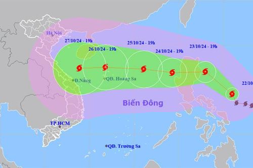 Bão Trà Mi có thể mạnh cấp 10, giật cấp 12 khi vào Biển Đông