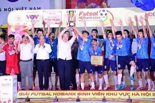 Giải futsal sinh viên khu vực Hà Nội 2024 xác định nhà vô địch