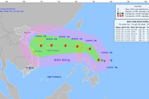 Bão Trà Mi giật cấp 10 hướng vào Biển Đông, tiếp tục mạnh thêm