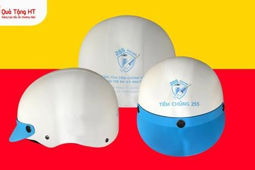 Nón bảo hiểm in logo nhà thuốc theo yêu cầu