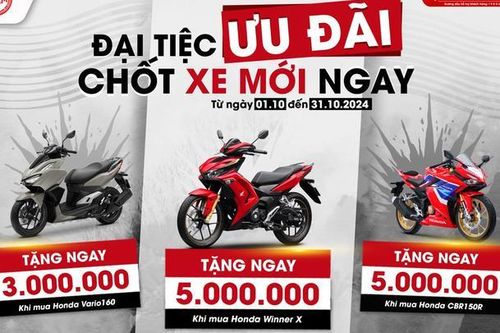 Siêu ưu đãi dành cho khách hàng mua xe Winner X, CBR150R và Vario 160