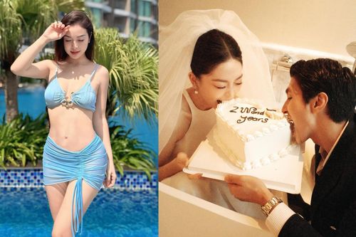 Sao Việt 22/10: 'Hoa hậu 4 con' gợi cảm, Bình An - Phương Nga kỷ niệm 2 năm cưới