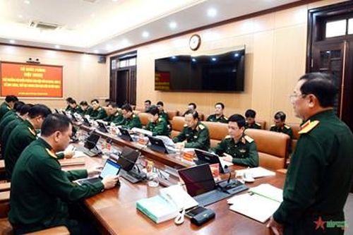 Thượng tướng Lê Huy Vịnh làm việc với các cơ quan, đơn vị về quy trình, thủ tục trong lĩnh vực đầu tư xây dựng