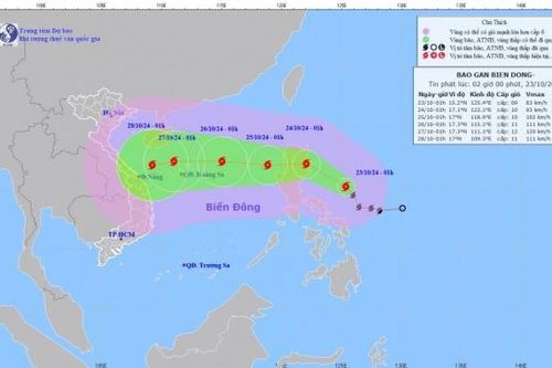 Dự báo bão Trà Mi: Di chuyển theo hướng Tây Tây Bắc, sau có khả năng đổi hướng Tây Tây Nam, đi vào Biển Đông