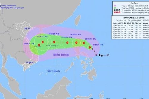 Bão Trami có thể đạt cường độ cực đại giật cấp 15 khi vào Biển Đông