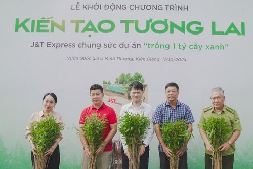 J&T Express góp sức trồng rừng, giảm phát thải và ứng phó biến đổi khí hậu