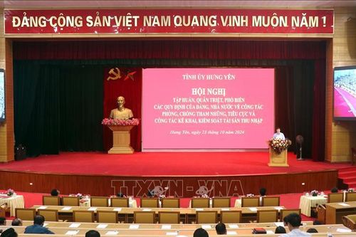 Hưng Yên: Thực hiện nghiêm việc kiểm soát tài sản, thu nhập