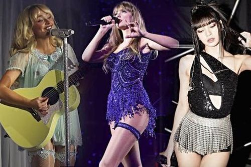 Mốt bodysuit sequins lộng lẫy sân khấu nhạc hội
