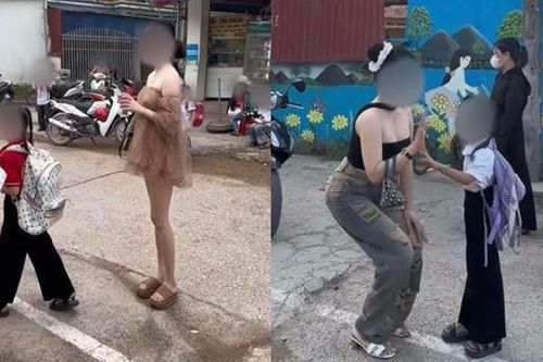 Mẹ trẻ gây sốc vì ăn mặc phản cảm khi đưa đón con đi học, dân tình chỉ trích gay gắt