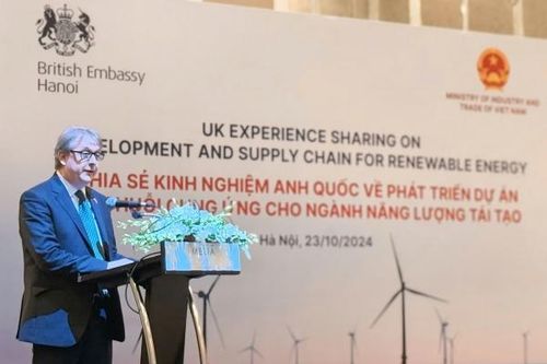 Vương quốc Anh sẵn sàng hỗ trợ Việt Nam xây dựng chuỗi cung ứng ngành năng lượng tái tạo