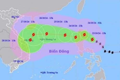 Dự báo thời tiết ngày mai 24/10/2024: Bão Trà Mi tăng lên cấp 8, biển động rất mạnh