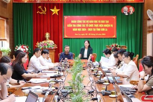 Kiểm tra công tác thực hiện nhiệm vụ năm học 2024-2025 tại tỉnh Sơn La