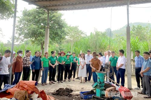 Trên 60 hội viên nông dân tham quan, học tập mô hình xử lý rác thải hữu cơ