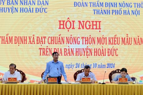 Hà Nội thẩm định xã nông thôn mới kiểu mẫu tại huyện Hoài Đức