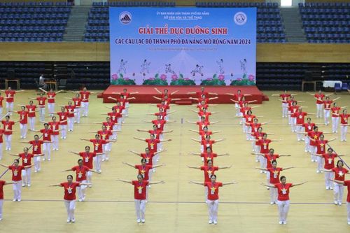 Gần 450 VĐV tham dự Giải Thể dục Dưỡng sinh các CLB TP Đà Nẵng mở rộng năm 2024