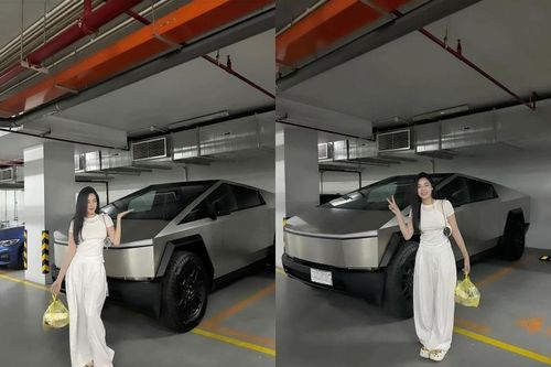 'Hot girl thẩm mỹ' họ Vũ khoe xe điện của Elon Musk