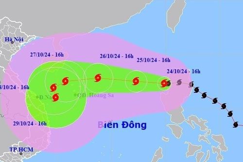 Bão Trà Mi vào Biển Đông trở thành bão số 6, sẽ tăng cấp