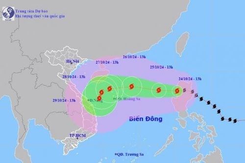 Dự báo thời tiết ngày mai 25/10/2024: Bão Trà Mi đi vào Biển Đông, có khả năng đổi hướng