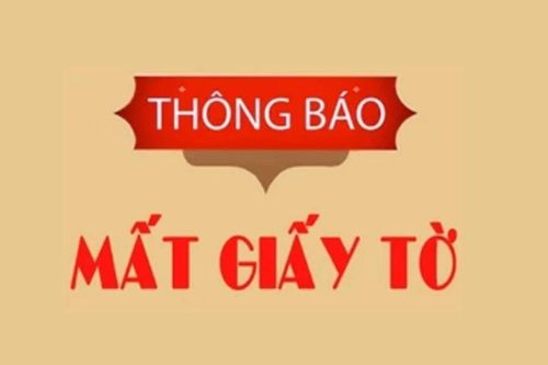 Thông báo rơi giấy tờ