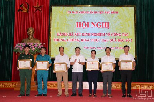 Phú Bình: Rút kinh nghiệm về công tác phòng, chống thiên tai