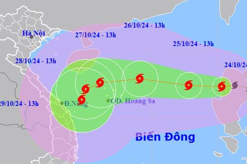 Bão Trami đi vào Biển Đông, khả năng mạnh thêm 2 cấp