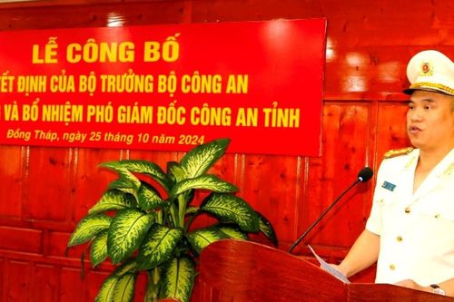 Bộ Công an điều động, bổ nhiệm Phó giám đốc Công an tỉnh Đồng Tháp