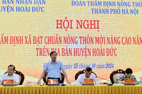 Thẩm định 3 xã nông thôn mới nâng cao cuối cùng của huyện Hoài Đức