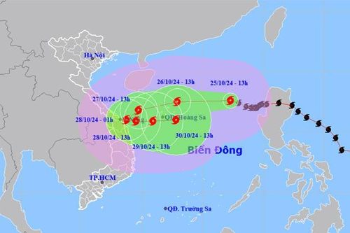 Bão số 6 mạnh cấp 10, giật cấp 12, cách quần đảo Hoàng Sa 560km