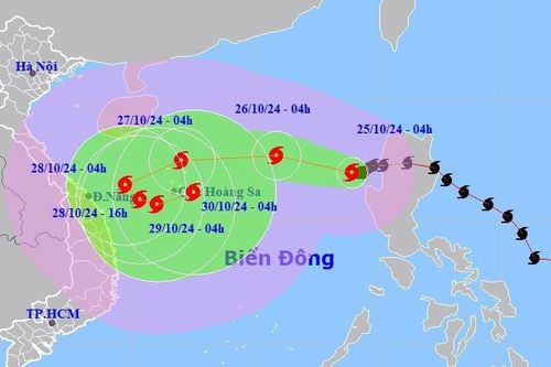 Tin bão Trà Mi (bão số 6) mới nhất ngày 25/10: Giật cấp 12, hướng đi phức tạp