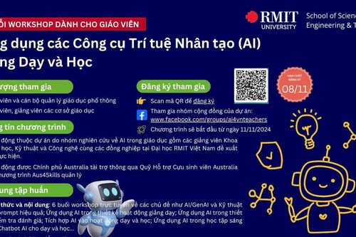 Tập huấn trực tuyến miễn phí về ứng dụng AI trong giảng dạy cho giáo viên