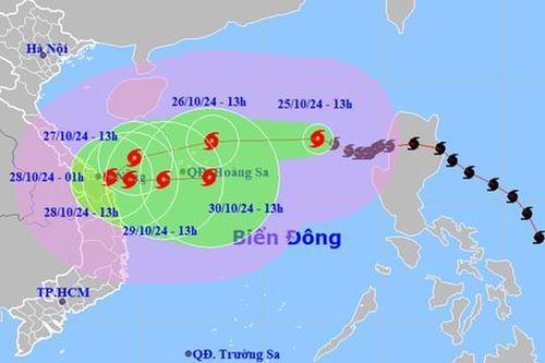 Bão Trà Mi hướng đi 'dị thường' sắp đạt cấp cực đại, tâm điểm nơi nào?