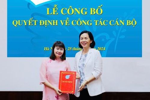 Tổng biên tập Báo PNVN được điều động, bổ nhiệm giữ chức Trưởng ban Hỗ trợ phụ nữ phát triển kinh tế, Hội LHPN Việt Nam