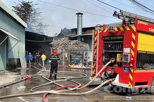 TPHCM: Cháy xưởng gỗ trong hẻm, 'uy hiếp' nhiều nhà dân xung quanh