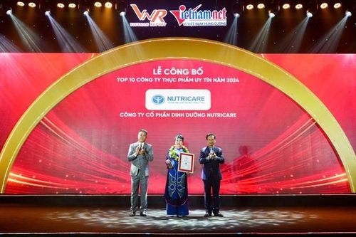 Nutricare 4 năm liên tiếp giữ vững vị trí Top 10 Công ty thực phẩm uy tín