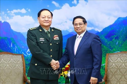 Thủ tướng Phạm Minh Chính tiếp Phó Chủ tịch Quân ủy Trung Quốc Trương Hựu Hiệp