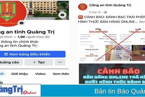 'Công an tỉnh Quảng Trị' - kênh facebook chuyển tải thông tin chính thống, kịp thời về an ninh trật tự