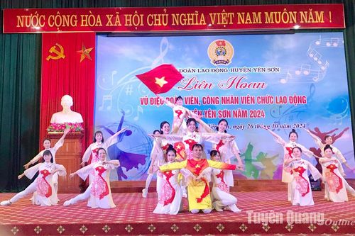 Yên Sơn tổ chức Liên hoan vũ điệu đoàn viên, CNVCLĐ năm 2024
