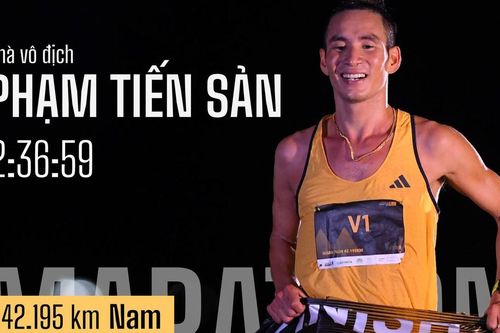 Vừa lập PR ở Berlin Marathon, nhà vô địch SEA Games Phạm Tiến Sản phá kỷ lục ở Longbien Marathon
