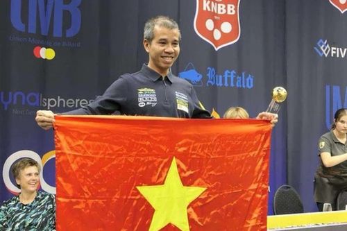 Cơ thủ số một Việt Nam lần thứ 4 vô địch World Cup, đi vào lịch sử carom 3 băng thế giới